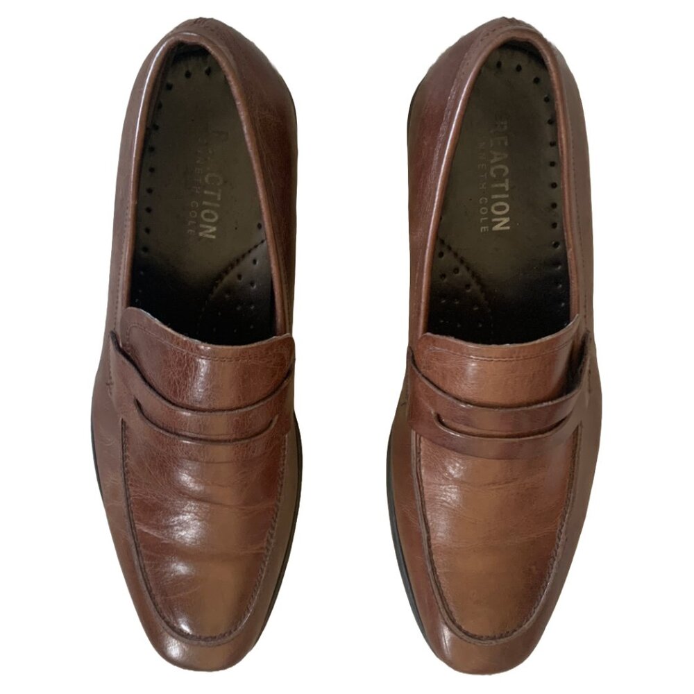 Kenneth Cole Reaction Men's Elekt leather penny loafers size 12 - Picture 4 of 7